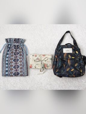 Ralph Lauren 3 Pc Bag Bundle Makeup Pouch Backpack Purse NWT